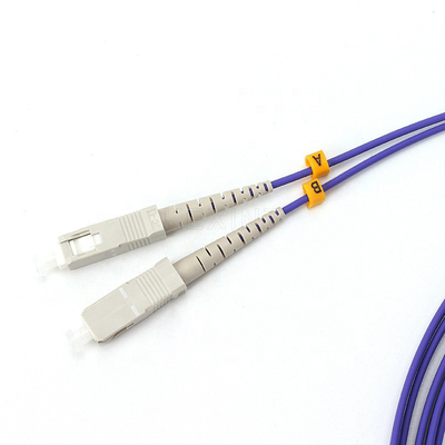 Color púrpura a dos caras 50/125 2.0m m 3M LSZH del milímetro OM2 del cordón de remiendo de la fibra óptica del SC LC de KEXINT