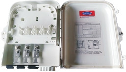 Caja de distribución de fibra óptica KEXINT KXT-A-8B FTTH 8 núcleos al aire libre IP66 impermeable blanco