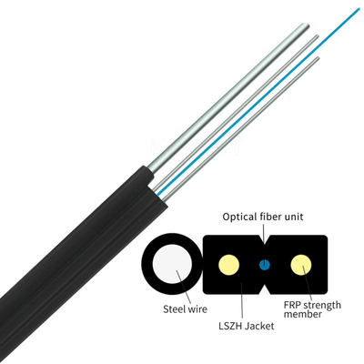 Color modificado para requisitos particulares acorazado del cable de descenso de la fibra óptica G652D G657A1 G657A2