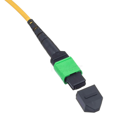 Cordón de remiendo óptico de la fibra de 8 bases MPO MTP al cable a dos caras del desbloqueo del LC