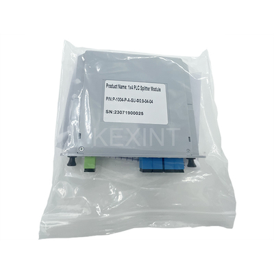Divisor óptico del PLC de la fibra óptica del SC UPC G657A1 de los divisores 1x4 del PLC del tipo de tarjeta de KEXINT FTTH LGX