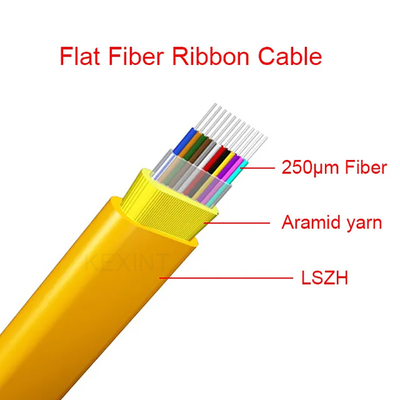 KEXINT GJFDKBV 12 núcleo G657A1 Cables ópticos de fibra de interior de cinta plana