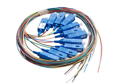 12 coleta óptica del cordón de remiendo de la fibra de los colores G652D G657A1 G657A2 el 1m 1.5m