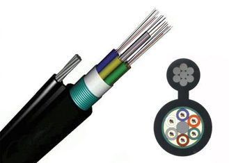 Mantenimiento acorazado 8.0*1.0m m negros del uno mismo del alambre de acero del cable de la fibra óptica al aire libre de GYTC8A