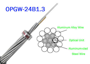 Gama 60 del cable de fribra óptica 24B1.3 de OPGW ADSS 130 alambres de metal materiales externos de la telecomunicación del poder