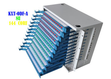 El panel de remiendo de fibra inteligente del estante, el panel de remiendo de fibra 144 de Ethernet 8U 144