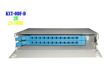 24 conexiones de rama portuarias activa de la terminación del cable del panel de remiendo de fibra del LC