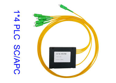 divisor del PLC de la fibra óptica 1x4, divisor 3,0 1260nm del PLC del ABS de FTTH a la longitud de onda 1650nm