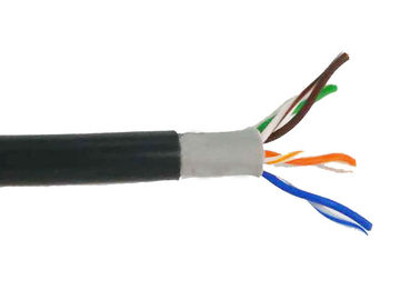 El cable de cobre al aire libre de la prenda impermeable PE Cat5e, protegió la velocidad de Lan Cable UTP 24AWG