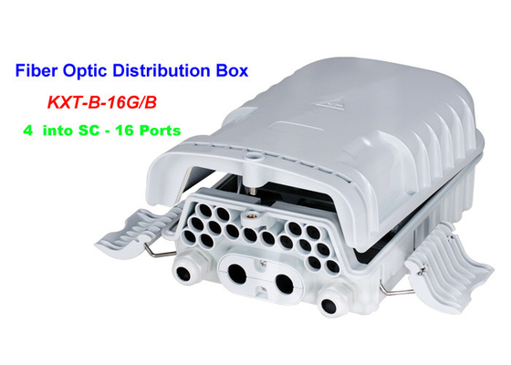 16 ~ 96 caja de distribución de la fibra óptica de los corazones FTTH 4 en polo de la tenencia del montaje en la pared de los puertos del SC 16