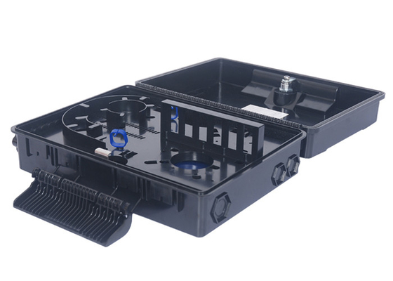 24 ABS SMC de la PC de la instalación de poste de la caja de distribución de la fibra óptica del negro de la base