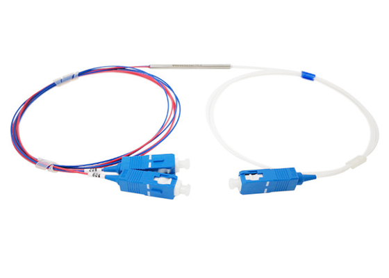 Acoplador óptico 1×2 mini 0,9 SC/UPC del poder FBT 20/80 de la fibra no uniforme de Dwdm