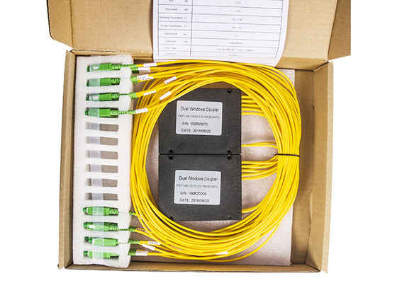 Divisor 1310 del WDM de Opticl de la fibra de las telecomunicaciones del CCTV de FBT 1×5 1550 50/50 conector de SC/APC