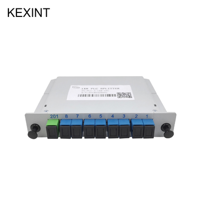 Caja del conector del solo modo LGX SC/UPC de la separación de la fibra del divisor del PLC de la fibra óptica 1*8