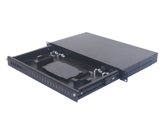 1U tipo portuario resistencia del cajón del panel de remiendo de la fibra óptica del estante del SC APC Rj45 24 de aceite