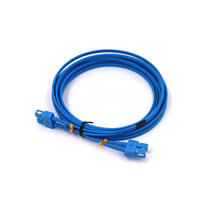 Cordón doble de la fibra óptica de SC/UPC G657A1 9/125 SM el 1-50M FTTH