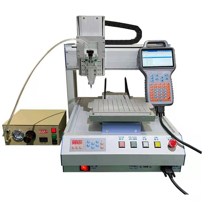 Dispensador de fibra óptica AC110V RS232, máquina de inyección de pegamento con virola de 300W