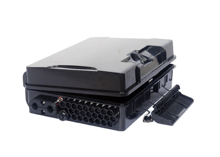 24 ABS SMC de la PC de la instalación de poste de la caja de distribución de la fibra óptica del negro de la base