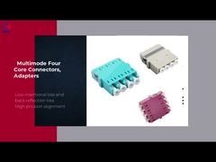 Azul del sistema de la comunicación FTTH del LC de la base del adaptador 4 de la fibra óptica del excelente rendimiento