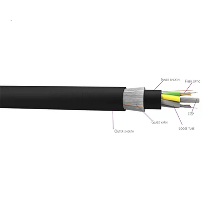 Solo modo GYFTY63 Corning del roedor de la fibra óptica de la base acorazada no metálica anti del cable 144