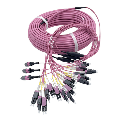 Grado B 3x12 MPO con varios modos de funcionamiento del grado B del cordón de remiendo de la fibra óptica de la base de KEXINT 36 a LC USconnect