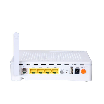 KEXINT Wifi 4GE 2POTS GEPON ONU Router Blanco Inglés Software Red 1 SC UPC PON Puerto