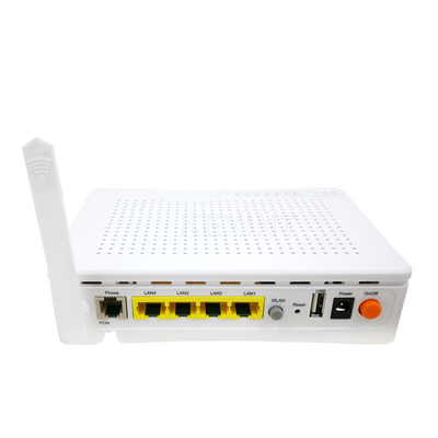 KEXINT Wifi 4GE 2POTS GEPON ONU Router Blanco Inglés Software Red 1 SC UPC PON Puerto