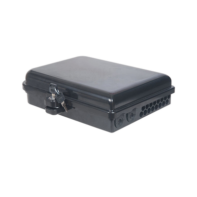 Caja de distribución de fibra óptica KEXINT FTTH Outdoor 16 Core PC ABS Black