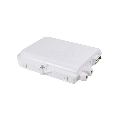 Caja de distribución de fibra óptica KEXINT KXT-A-8B FTTH 8 núcleos al aire libre IP66 impermeable blanco