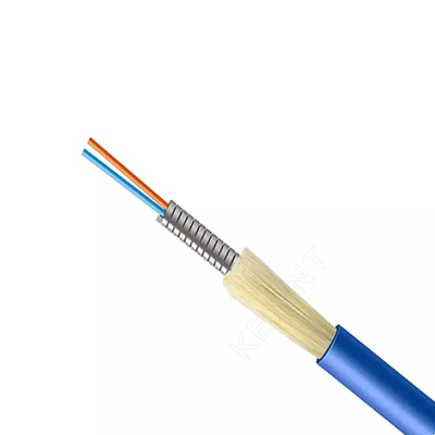 Tubo interior del cable óptico GJSFJV uno de la fibra del roedor anti acorazado de KEXINT con 2 corazones