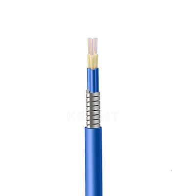 Cable de fribra óptica acorazado del cable óptico GJAFKV 48 96 del paquete multifilar interior de los corazones de KEXINT