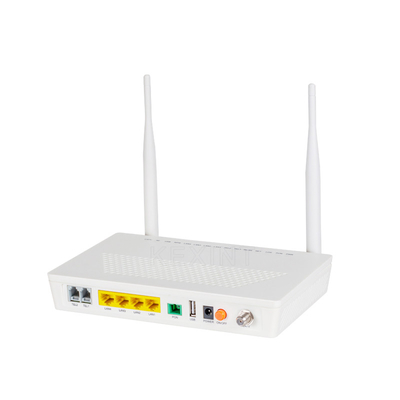 Blanco del router 4GE 3FE CATV WIFI de la red de KEXINT FTTH GEPON ONU FTTH FTTB FTTX