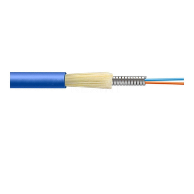 Cable óptico SM azul de la fibra interior de KEXINT GJKXTKJ-48B6a2 FTTH GJSFJV con varios modos de funcionamiento