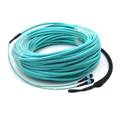 12 cable azul de la fibra de los corazones de los corazones 24 OM3 con la envoltura externa del PVC LSZH