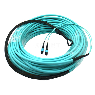 FTTH MPO al cable de la fibra de MPO modificó longitud para requisitos particulares con el ojo de tracción