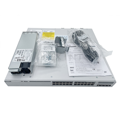 C9300L 24 puertos POE 4x10G Network Switch C9300L-24P-4X-E ​​para seguridad/IoT/nube