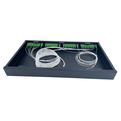 KEXINT 4 X 8 SC APC Fibra óptica PLC Splitter 1U ODF 19 pulgadas panel de parches de fibra óptica