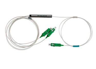 Divisor del PLC de la fibra óptica del SC APC del SM, 1x2 pérdida de inserción óptica del divisor 7.2db