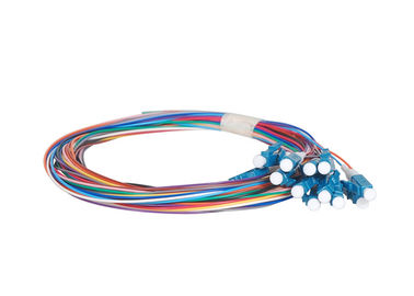 Cordón de remiendo óptico de la fibra de ODF, coleta de la fibra óptica de 12 colores que empalma 0.9m m