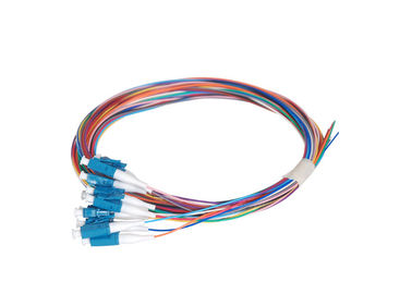 Cordón de remiendo óptico de la fibra de ODF, coleta de la fibra óptica de 12 colores que empalma 0.9m m