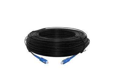 Cable del cable de fribra óptica del cordón de remiendo del cable de descenso de FTTH con el conector SC/APC SC/UPC los 50M