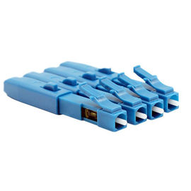 Tipo azul conector rápido de la fibra óptica, carpintero FTTH del LC del cable óptico