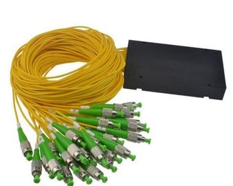 conector GPON EPON del divisor FC APC FC UPC del PLC de la fibra óptica del ABS 1X64 del 1m