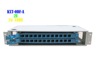 Conexión de rama portuaria del panel de remiendo de fibra del soporte de estante de la red FC ODF 2U 24