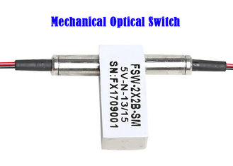 WDM óptico mecánico 850 1310 del dispositivo 1x2 del interruptor FSW de la fibra óptica longitud de onda de 1550 pruebas