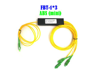Alta confiabilidad del pequeño de la red del WDM 1×3 de la fibra del SC APC ABS óptico del conector