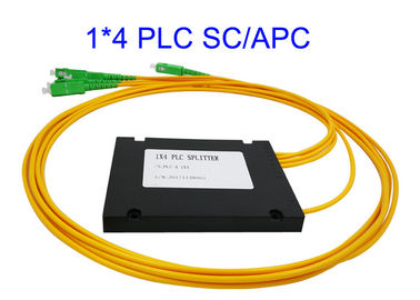divisor del PLC de la fibra óptica 1x4, divisor 3,0 1260nm del PLC del ABS de FTTH a la longitud de onda 1650nm