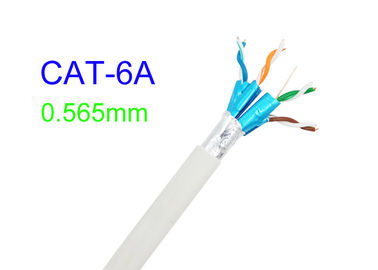 Red de alta velocidad protegida Cat6A Cat7 blanco SFTP de Lan Electric Copper Cable FTP 23AWG