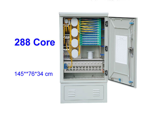 144 288 al aire libre situación del piso del gabinete de la conexión de la caja de distribución de la fibra óptica del estante de SMC de 576 bases