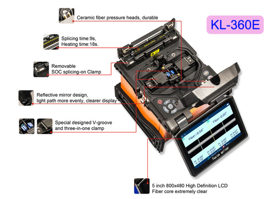 Metro de poder óptico eléctrico de la máquina KL-630E de la fusión de la encoladora de las herramientas de la fibra óptica del PDA de FTTH